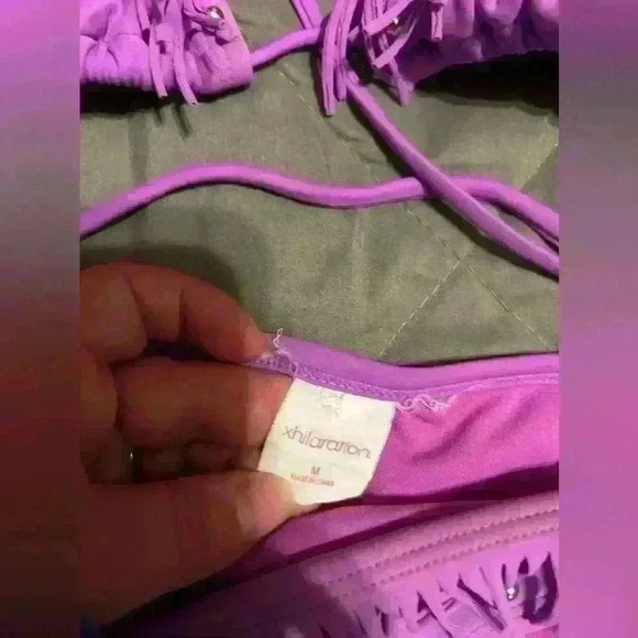 Purple tassel bathing suit medium xhilaration - Picture 2 of 3